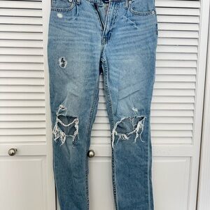 Classic Light Blue Distressed Jeans